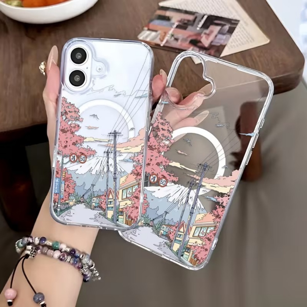 Phone Accessories Japan - Anime Japan Scenery Clear Phone Case