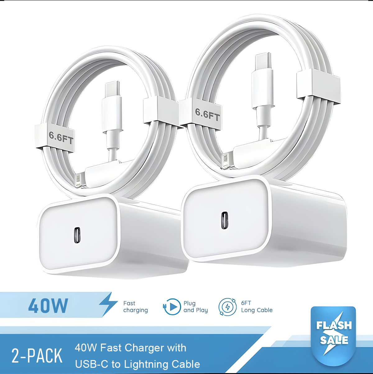Phone Accessories Nothing - 2-4 Set 40W Fast Charger for