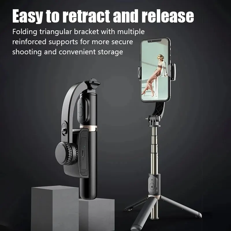 Q08 Handheld Gimbal Stabilisat - огляд і ціна Selfie Stick Tripod