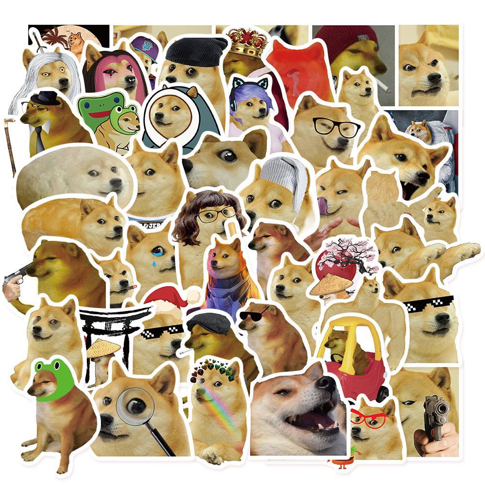 50Pcs Funny Doge MEME Stickers - огляд і ціна Phone Accessories For Kids
