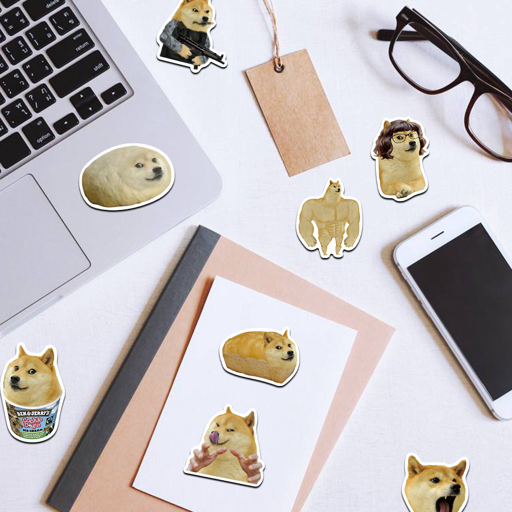 50Pcs Funny Doge MEME Stickers - огляд і ціна Phone Accessories For Kids