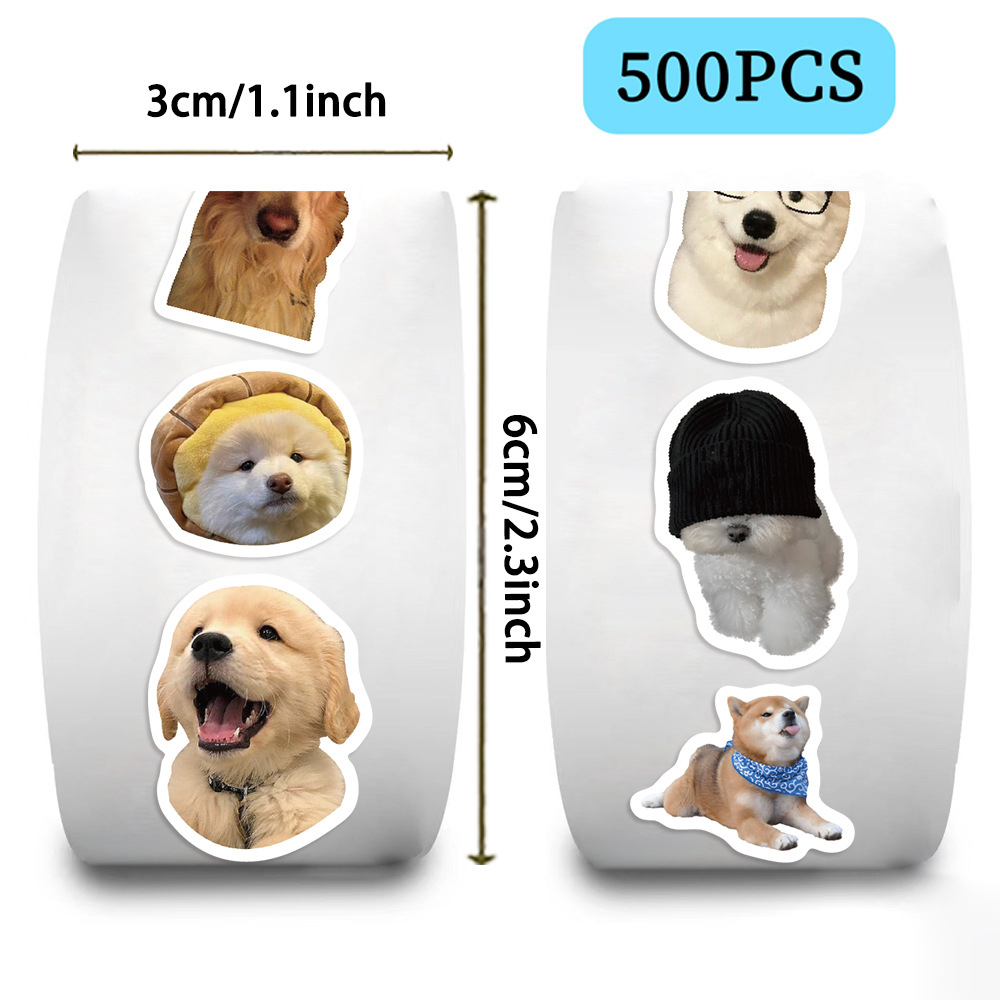 500pcs/roll Funny Cartoon Dog  - огляд і ціна Phone Accessories For Kids
