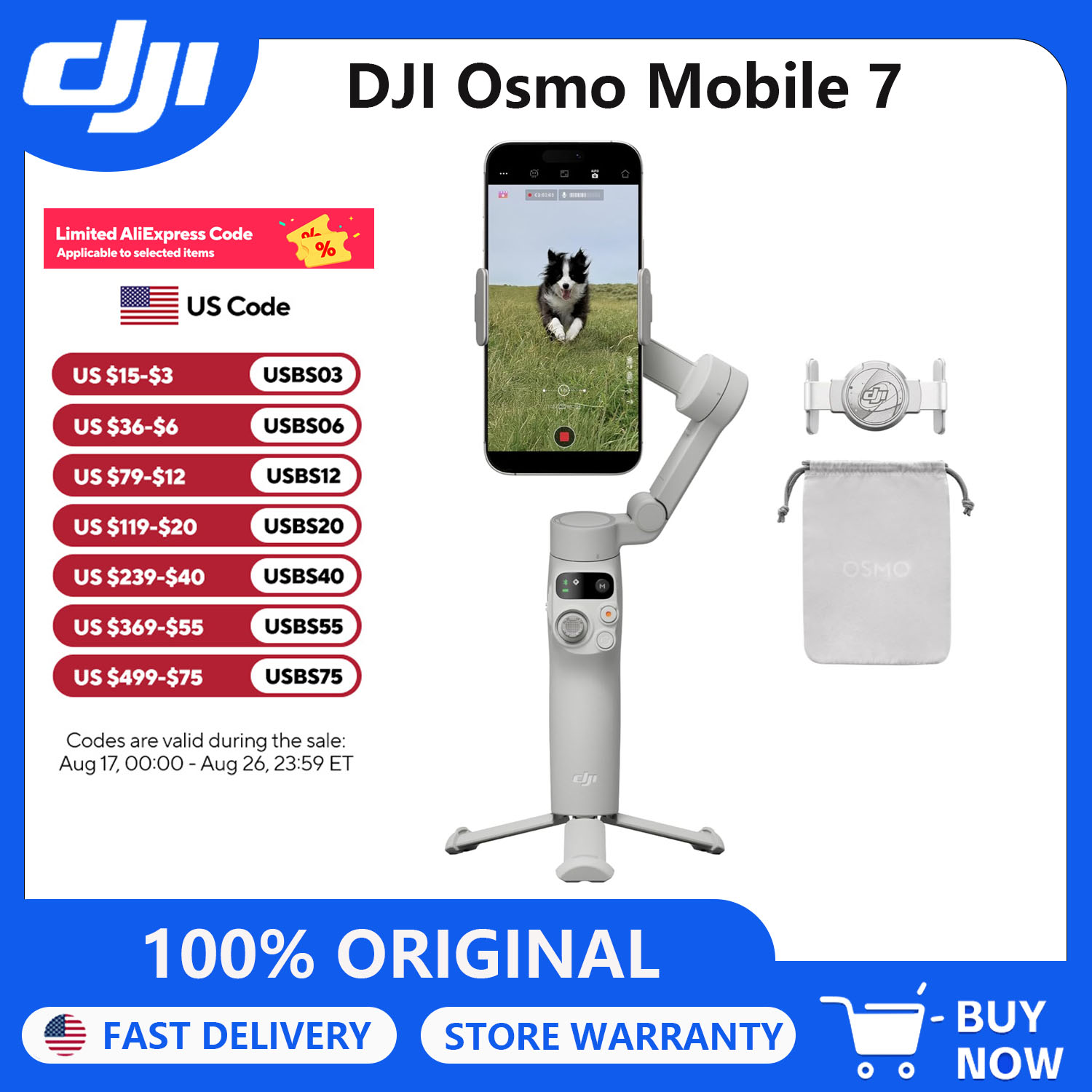 DJI Osmo Mobile 7 Gimbal Stabi - огляд і ціна Selfie Stick Tripod